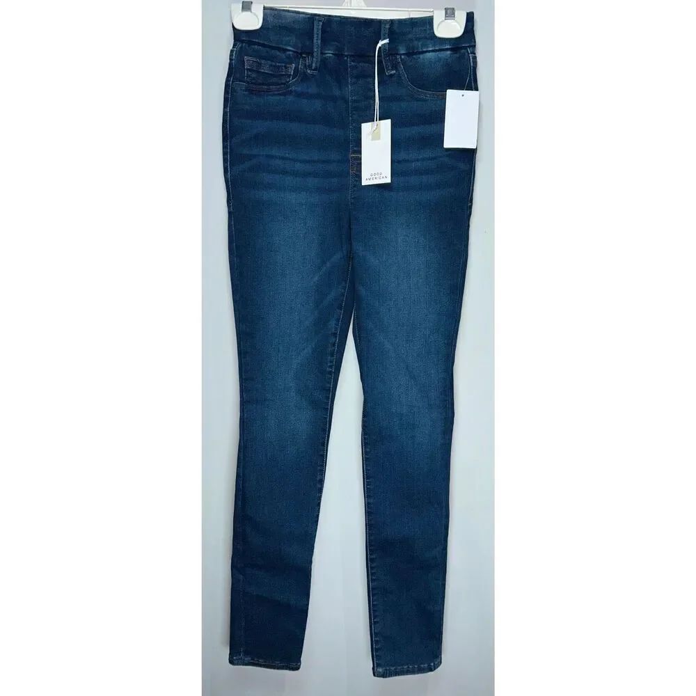 Good American power stretch pull on skinny jeans size XS